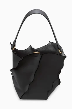 Outlet Ulla Johnson Adria Pleated Wave Bucket Noir