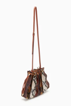Store Ulla Johnson Adria Pleated Wave Crossbody Umber Embossed Colorblock