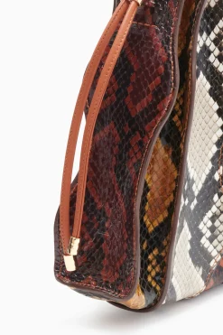 Store Ulla Johnson Adria Pleated Wave Crossbody Umber Embossed Colorblock