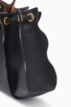 New Ulla Johnson Adria Pleated Wave Wristlet Noir