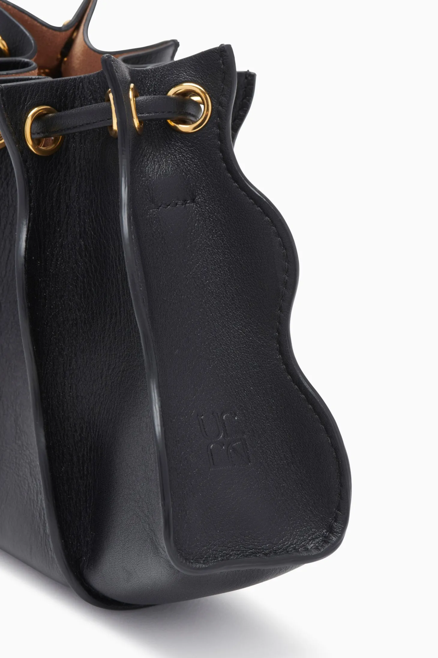 New Ulla Johnson Adria Pleated Wave Wristlet Noir