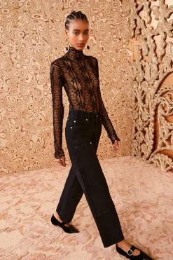 Best Sale Ulla Johnson Amal Top Noir