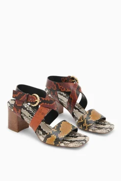 Discount Ulla Johnson Ameline Mid Heel Python Colorblock