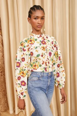 Outlet Ulla Johnson Ardith Blouse White Iris