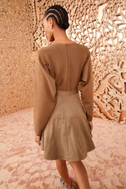 Discount Ulla Johnson Aremi Dress Driftwood