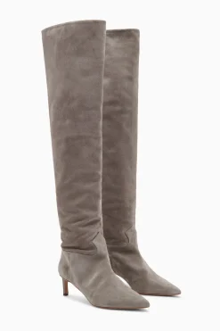 Shop Ulla Johnson Carolina Mid Heel Boot Dove