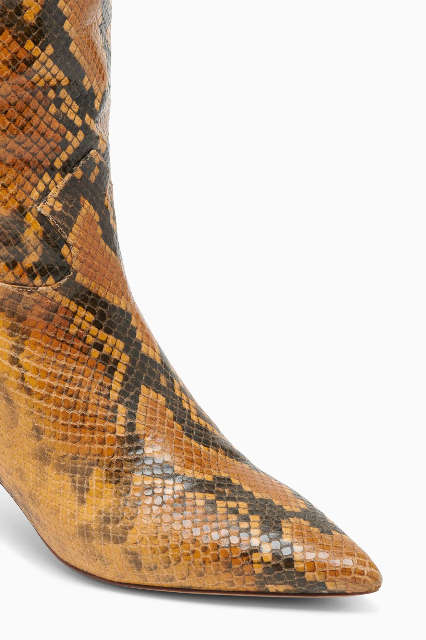 Clearance Ulla Johnson Carolina Mid Heel Boot Amber Python