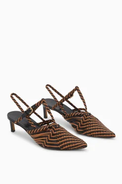 Outlet Ulla Johnson Celia Kitten Heel Noir Colorblock