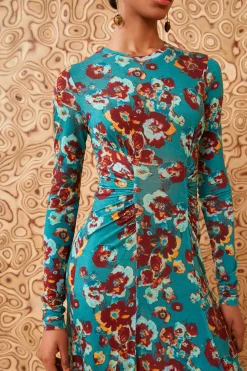 Sale Ulla Johnson Ceryse Dress Jade Floral