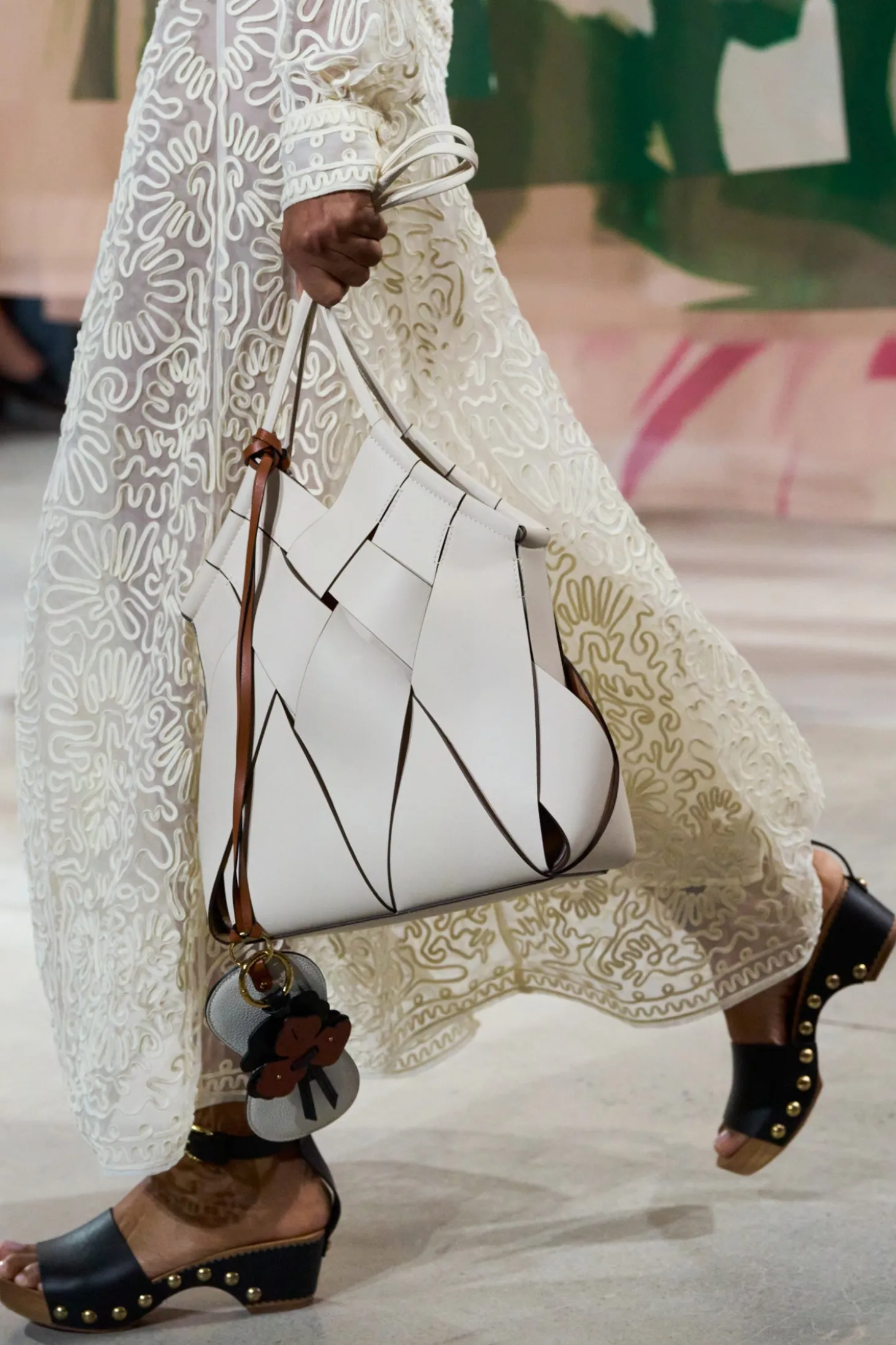 Store Ulla Johnson Charlotte Woven Large Tote Cowrie