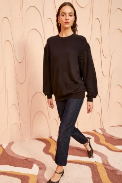 Cheap Ulla Johnson Cori Pullover Noir