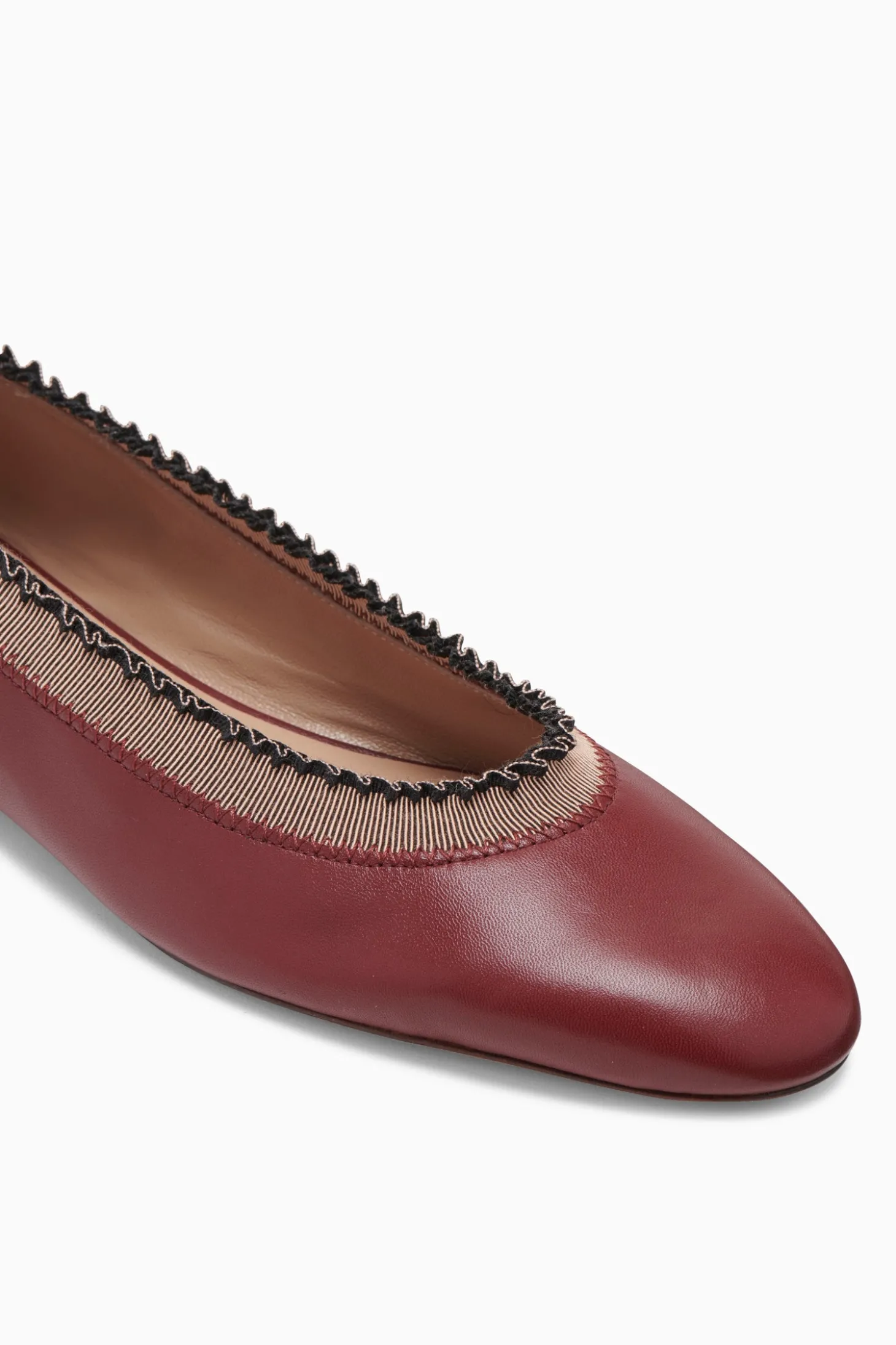 Fashion Ulla Johnson Elise Ruffle Ballet Cordovan