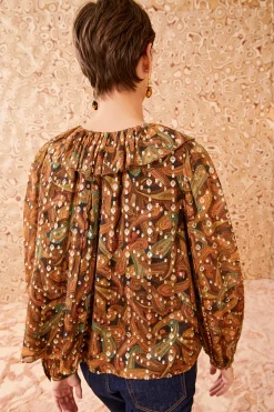 Cheap Ulla Johnson Emilie Blouse Tiger's Eye