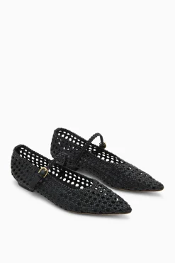 Sale Ulla Johnson Gracie Pointy Toe Flat Noir