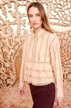 Fashion Ulla Johnson Harper Blouse Petal