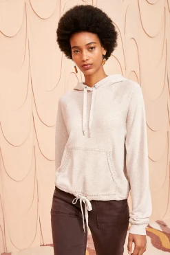 Online Ulla Johnson Iggy Hoodie Oatmeal Melange