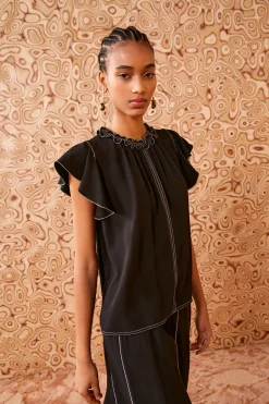 New Ulla Johnson Julia Top Noir