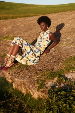 Sale Ulla Johnson Kalena Dress Citrus Blossom