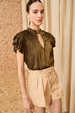 Discount Ulla Johnson Liv Top Olive