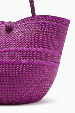 Cheap Ulla Johnson Marta Large Basket Tote Orchid Stripe