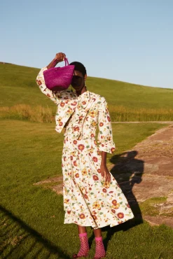 Cheap Ulla Johnson Marta Small Basket Tote Orchid Stripe