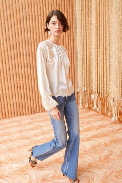 Cheap Ulla Johnson Mathilde Blouse Cowrie