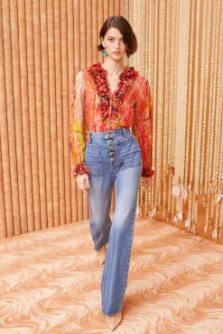 Best Ulla Johnson Nicola Blouse Cherry In Lace