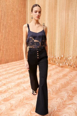 Discount Ulla Johnson Romilly Top Noir