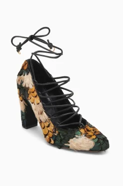 Fashion Ulla Johnson Rosalia Feather Lace Up High Heel Pato