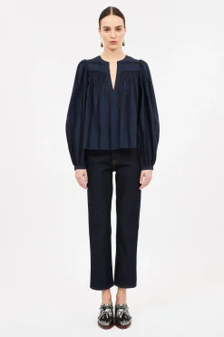 Cheap Ulla Johnson Rowan Blouse Midnight