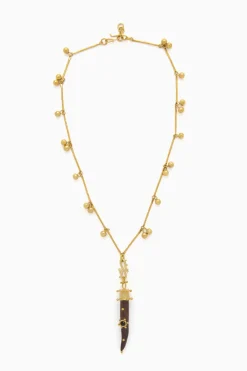 Clearance Ulla Johnson Samira Pendant Necklace Ebony