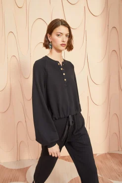 Hot Ulla Johnson Tess Pullover Noir