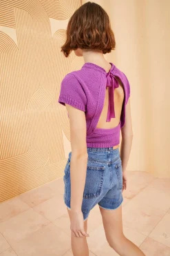 Clearance Ulla Johnson The Charlotte Short Danube Medium Indigo Wash