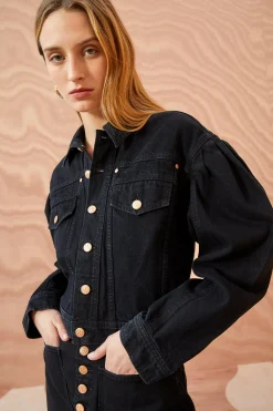 Best Sale Ulla Johnson The Cosette Jacket Noir Wash