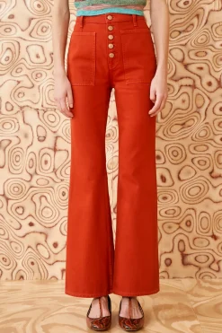 Cheap Ulla Johnson The Lou Jean Red Ochre Wash
