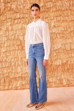 Best Sale Ulla Johnson The Martine Jean Danube Medium Indigo Wash