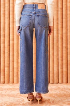 Cheap Ulla Johnson The Olympia Jean Danube Medium Indigo Wash