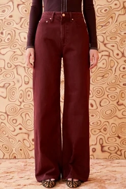 Cheap Ulla Johnson The Willow Jean Claret Wash