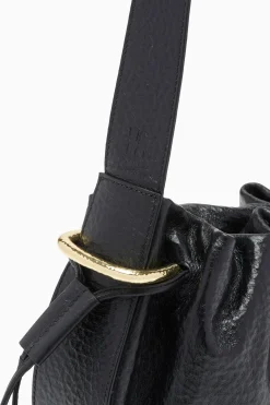 Discount Ulla Johnson Tilda Ruched Crossbody Noir