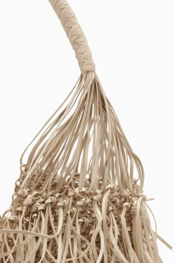 Shop Ulla Johnson Valeria Large Fringe Hobo Alabaster